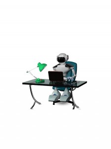 Создать мем: он робот, робот геймер, робот с ноутбуком