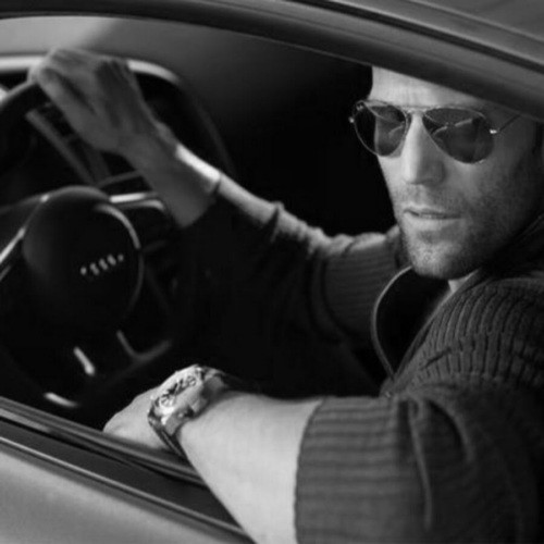 Create meme: Statham with glasses, Jason Statham driving with glasses, Jason Statham in glasses carrier