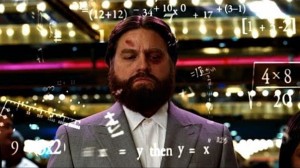 Create meme: the hangover Alan in the casino, the hangover meme with the calculation, Zach Galifianakis the hangover