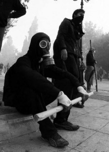 Create meme: gas mask series, People, anarchists