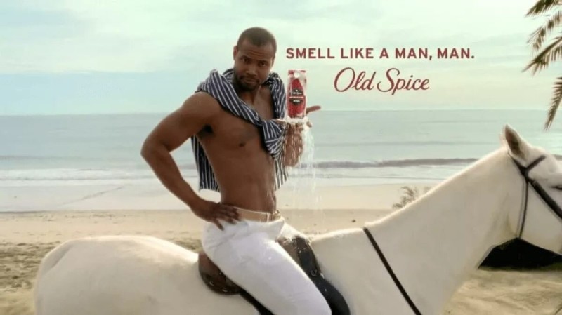 Create meme: Yes, I'm on a horse, advertising old spice , old spice on a horse