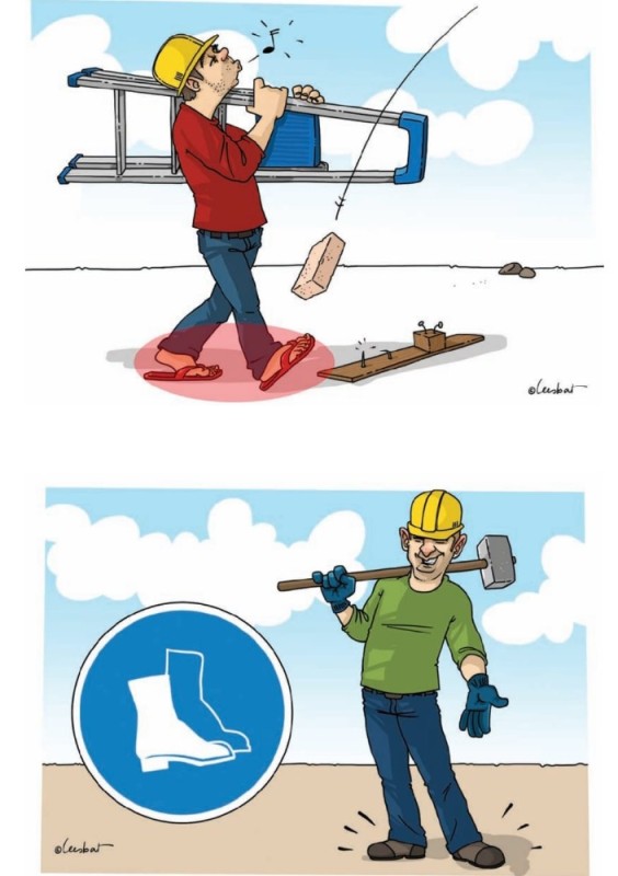 Create meme: occupational, shoes , funny posters on electrical safety