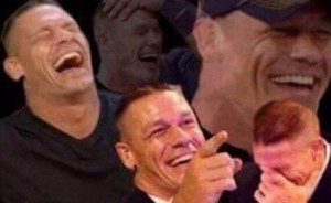 Create meme: John Cena laughs meme, John Cena