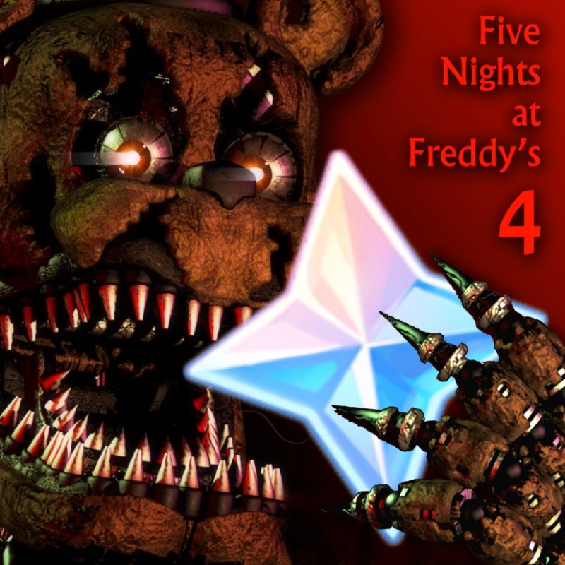 Создать мем: freddy, скример фнаф 4, five night at freddy s