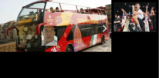Create meme: hop on hop off tour buses, tourist bus, food truck bus