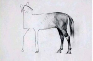 Create meme: drawings of horses, drawing horse meme, drawing horses