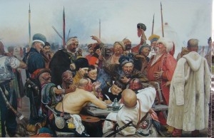 Create meme: The Cossacks, the Cossacks writing letter to Turkish, the Cossacks writing a letter