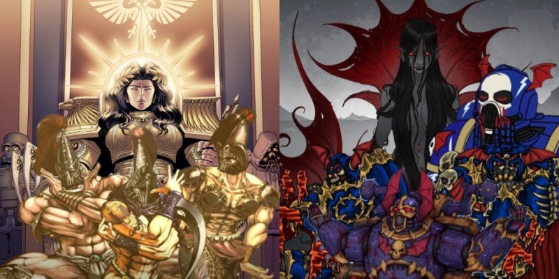 Create meme: Emperor Warhammer golden throne, God emperor warhammer, God-emperor of mankind Warhammer 40,000