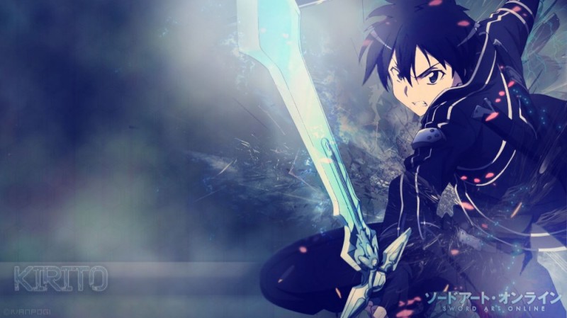 Create meme: masters of the sword online, Kirito pulls out his sword, Kirito is a master of the sword