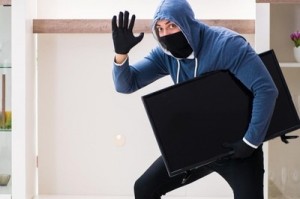 Create meme: the robber, stole a TV, male
