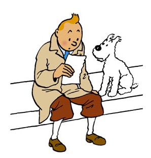 Создать мем: тинтин и собака комиксы, tintin et milou, milou tintin