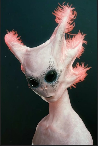 Create meme: alien beings, The axolotl is an alien, alien 
