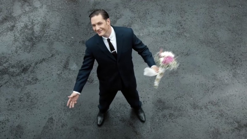 Create meme: tom hardy with flowers, tom hardy with a bouquet, The Legend movie with Tom Hardy