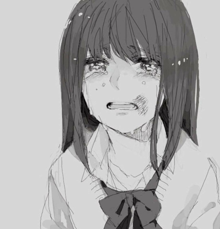 Create meme: sad anime drawings, anime tears, sad anime arts