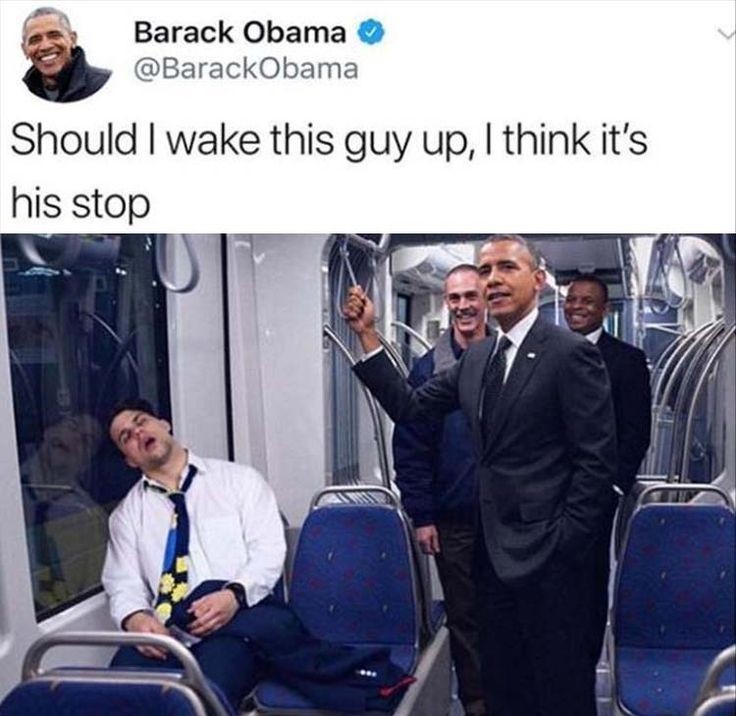 Create meme: Barack Obama on the subway, Obama in the metro, memes about the bus