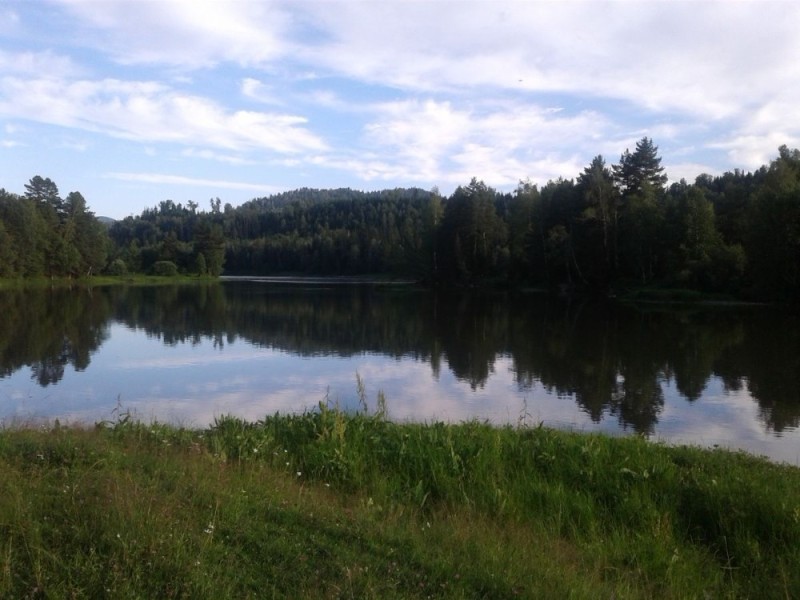 Create meme: lake , Akshuben lake Kirovskaya, the lake in the village