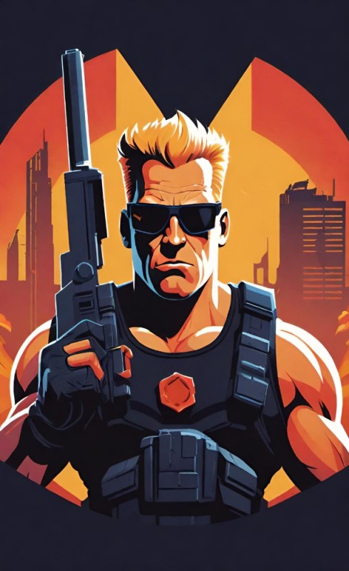 Create meme: duke nukem, Duke Nukem Terminator, poster terminator 