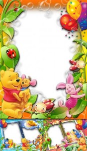 Create meme: frame, frame Winnie the Pooh, frame 3 photo Winnie the Pooh for photoshop