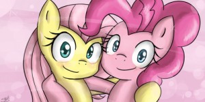 Create meme: Fluttershy and pinkie, pony, the cutie mark crusaders