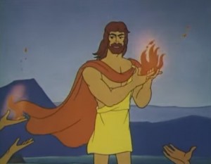 Create meme: Prometheus, Prometheus God of fire, Prometheus cartoon