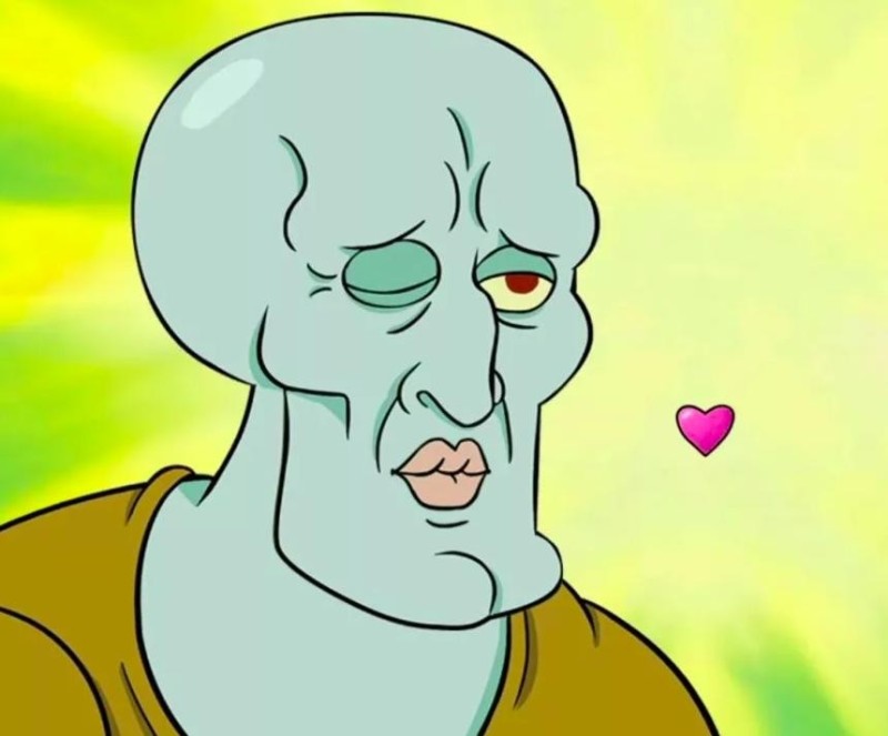 Create meme: squidward handsome, beautiful squidward, squidward's face