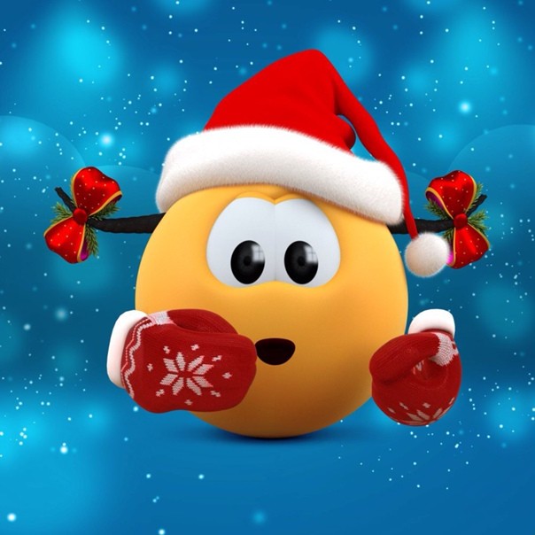 Create meme: Christmas emoticons, winter emoticons, happy new year 