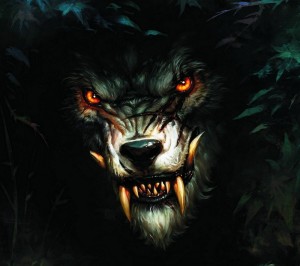 Create meme: darkness, wolf, werewolf