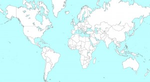 Create meme: world map, outline map