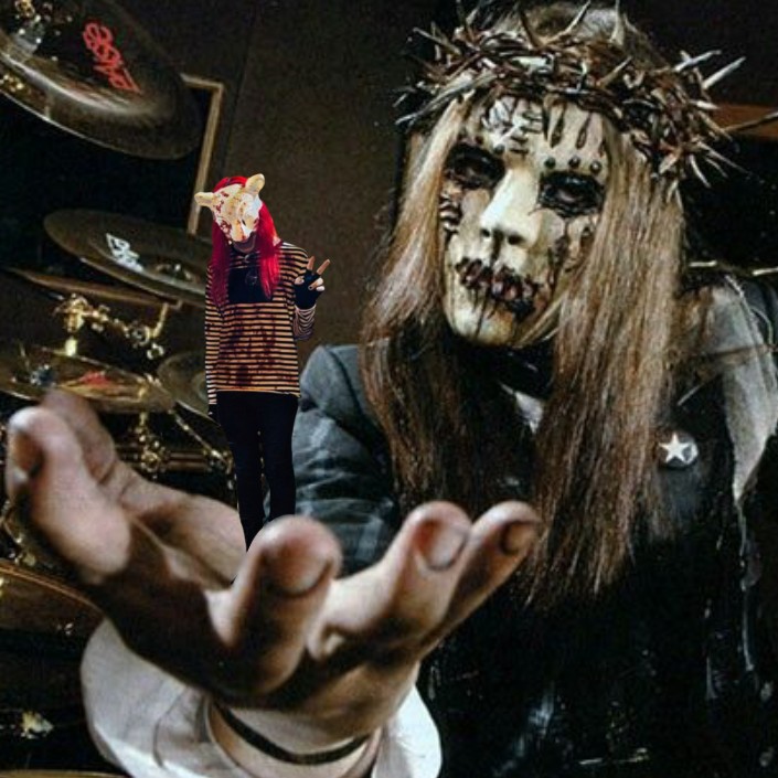 Create meme: Joey Jordison, drummer slipknot, unsainted slipknot