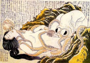 Создать мем: кацусика хокусай, кацусика хокусай сон жены рыбака 1814, кацусика хокусай сюнга