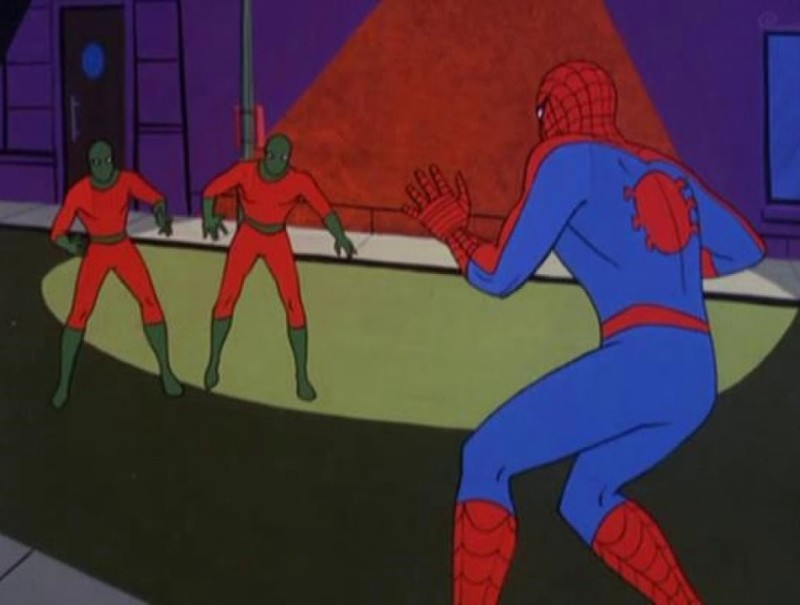 Create meme: spider-man 1969, spider-man 1967, meme Spiderman 