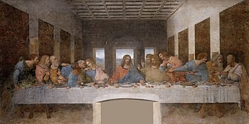 Create meme: the last supper of Leonardo da Vinci, the painting of the last supper of Leonardo da Vinci , leonardo da vinci's last supper 1495 1498