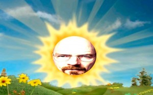 Создать мем: солнышко, орущее солнце рик и мор, телепузики солнце