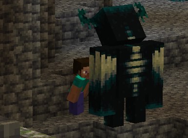 Create meme: minecraft warden, the guardian from minecraft, minecraft 