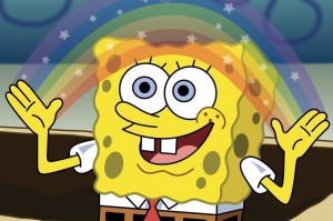 Create meme: Sponge Bob Square Pants, meme imagination, imagination