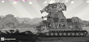 Create meme: homeanimations cartoons about tanks, cartoons about tanks kV 44, cartoons about tanks
