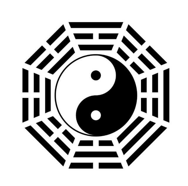 Create meme: Taoism Lao Tzu, the Yin Yan symbol, trigram