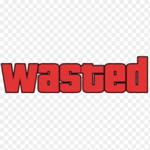 Create meme: wasted on a transparent background, wasted GTA