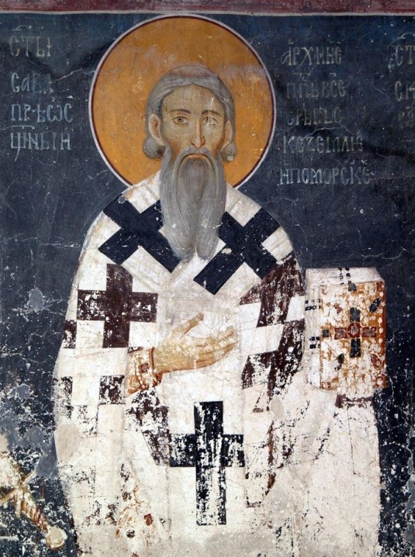 Create meme: St. Ambrose of Milan, Savva of Serbia and Simeon the myrrh-streaming, St. Dionysius the Areopagite