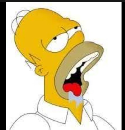 Create meme: Homer with saliva, Homer drool, Homer drooling