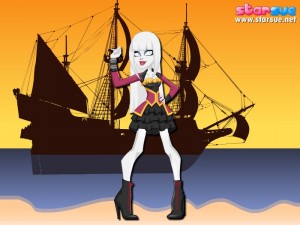 Create meme: papyrus undertale art, pirate ship, anime