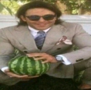 Create meme: watermelon, boy