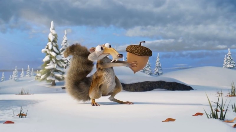 Create meme: ice age squirrel, squirrel with a nut from the ice age, squirrel from ice age