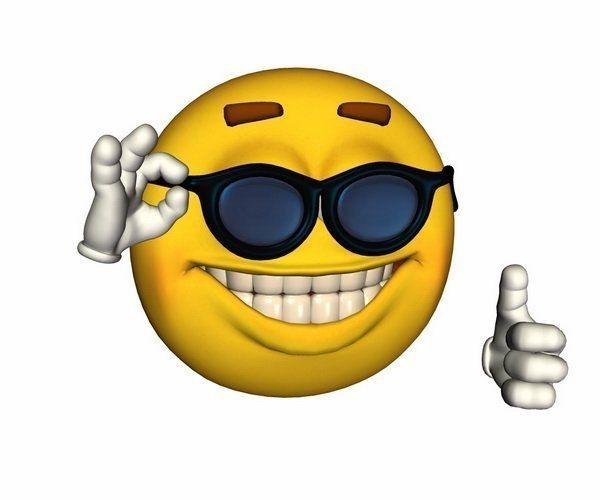 Create meme: cool smileys, smiley with glasses, the smiley face is cool