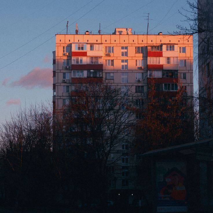 Create meme: aesthetics of panel houses, atmospheric khrushchevki, apartment building in Russia
