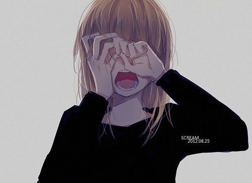 Создать мем: плачущая аниме тян, грустные аниме арты, грустная аниме девушка