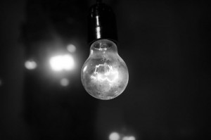 Create meme: bulb, incandescent bulb, light bulb on black background