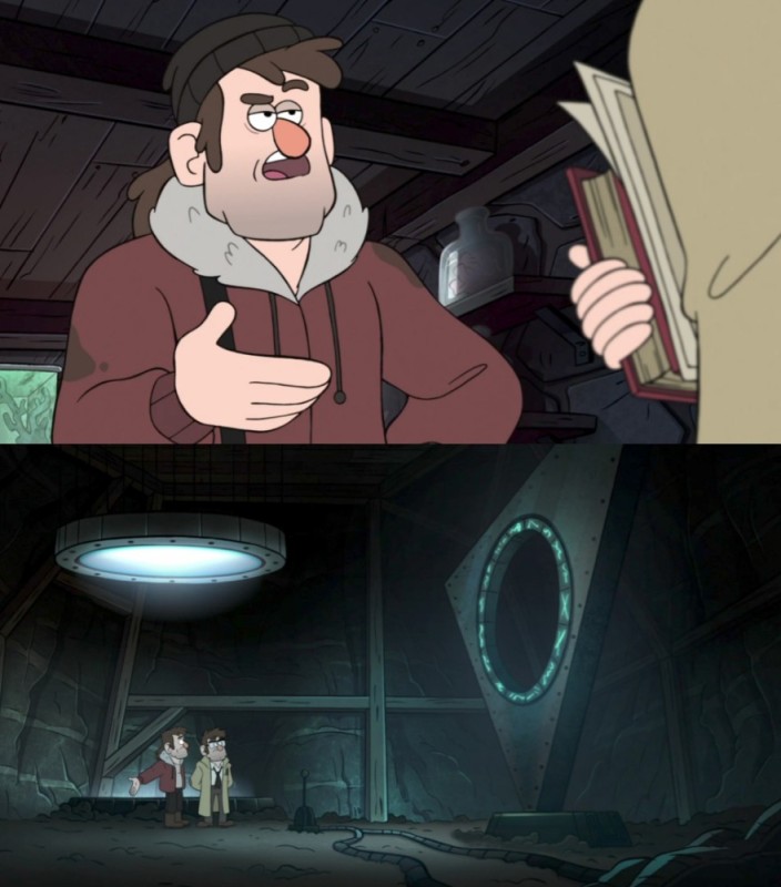 Create meme: gravity falls characters, Gravity Falls portal, secrets of humanity