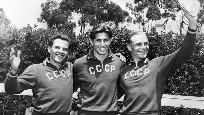 Создать мем: советская спортивная форма, игорь нетто ссср, олимпиада 1956 года в мельбурне