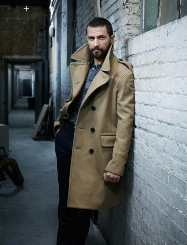 Create meme: Richard armitage, trench coat for men, men's clothing style